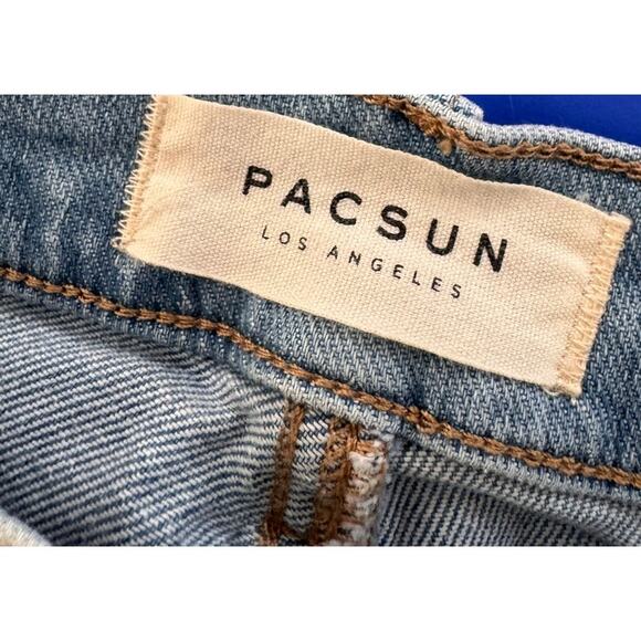 Pacsun Ankle Jegging Womens Size 26 Light Blue DIstressed Hem Cotton Blend - Picture 2 of 10
